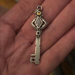 Bearing Thorns Sterling Occulus Key Pendant
